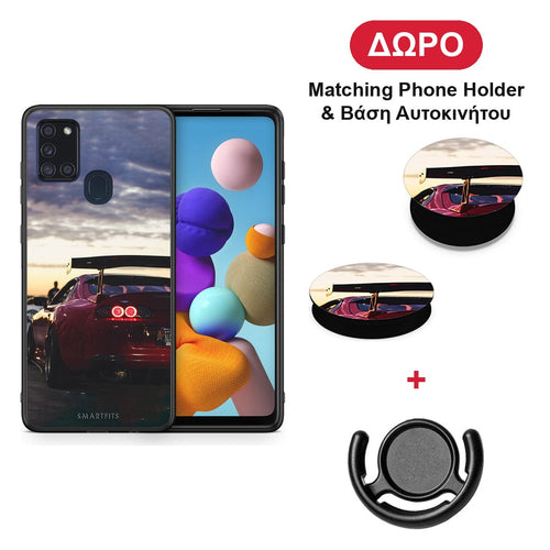 Racing Supra - Samsung Galaxy A21s θήκη + Δώρο Phone Holder & Βάση Αυτοκινήτου