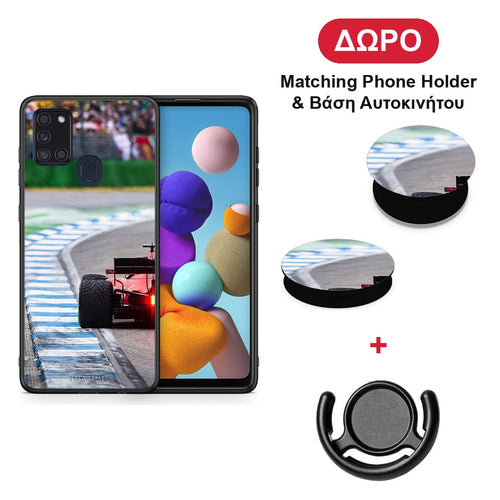 Racing Vibes - Samsung Galaxy A21s θήκη + Δώρο Phone Holder & Βάση Αυτοκινήτου