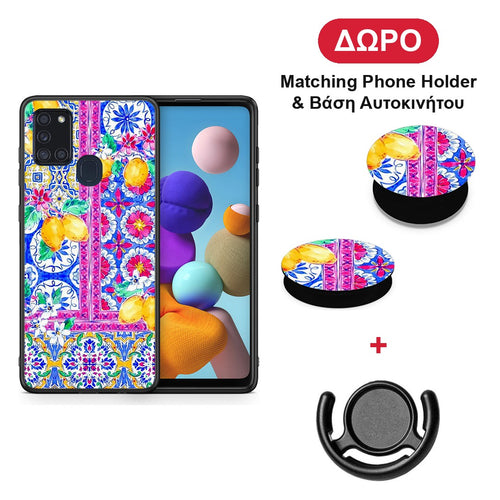 Retro Spring - Samsung Galaxy A21s θήκη + Δώρο Phone Holder & Βάση Αυτοκινήτου