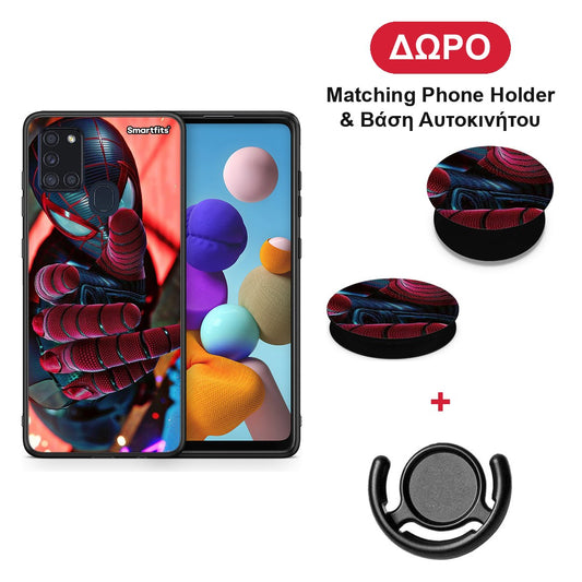 Spider Hand - Samsung Galaxy A21s θήκη + Δώρο Phone Holder & Βάση Αυτοκινήτου