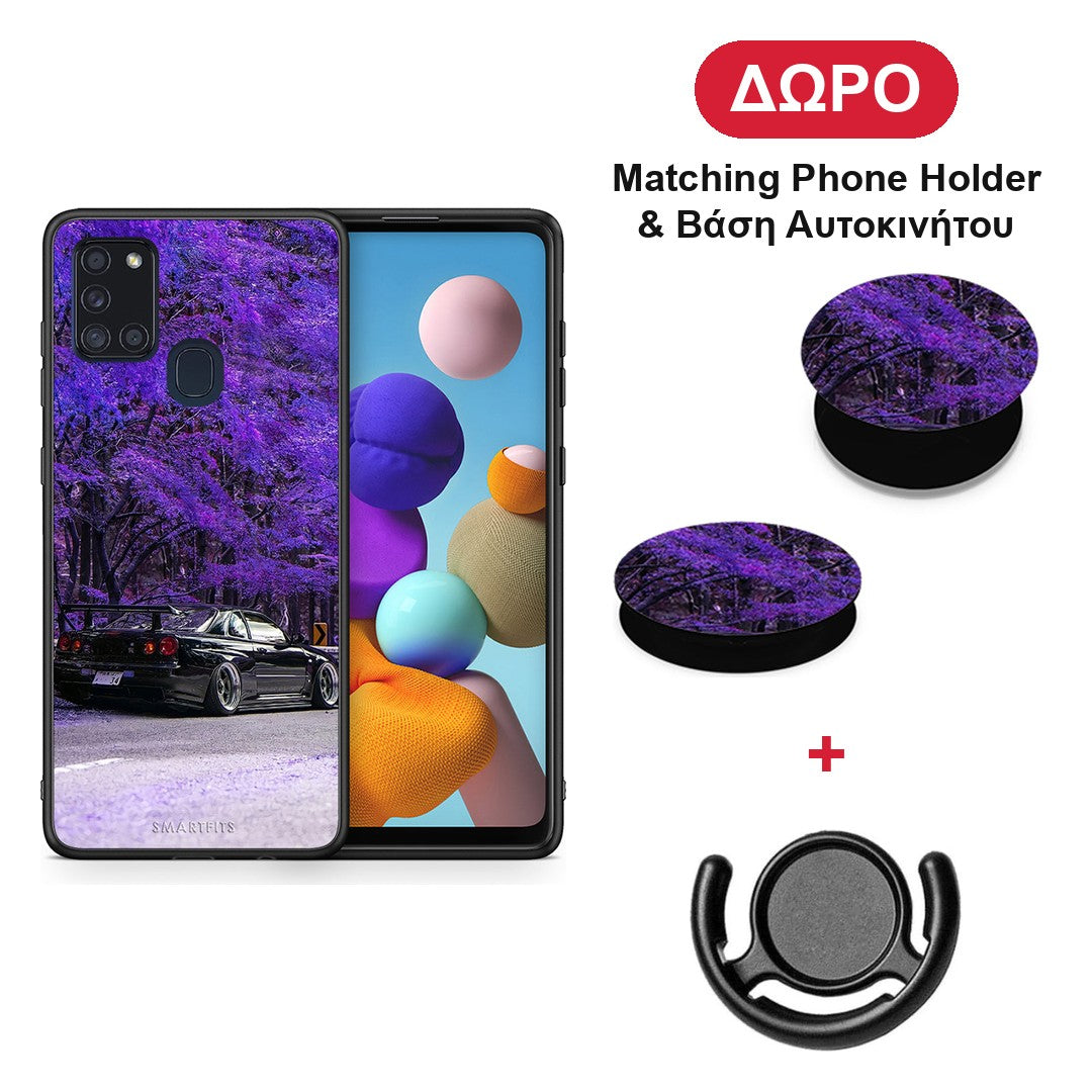 Super Car - Samsung Galaxy A21s θήκη + Δώρο Phone Holder & Βάση Αυτοκινήτου