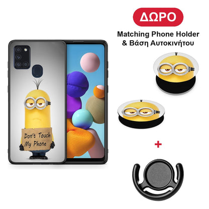 Text Minion - Samsung Galaxy A21s θήκη + Δώρο Phone Holder & Βάση Αυτοκινήτου
