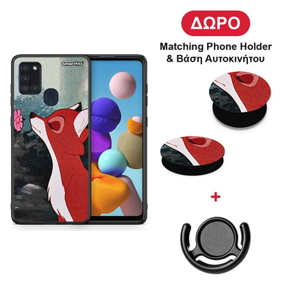 Tod And Vixey Love 2 - Samsung Galaxy A21s θήκη + Δώρο Phone Holder & Βάση Αυτοκινήτου