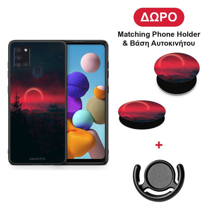 Tropic Sunset - Samsung Galaxy A21s θήκη + Δώρο Phone Holder & Βάση Αυτοκινήτου