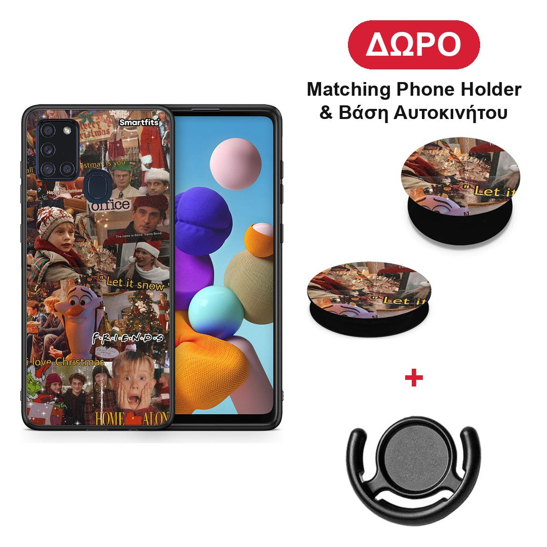 Xmas Wishes - Samsung Galaxy A21s θήκη + Δώρο Phone Holder & Βάση Αυτοκινήτου