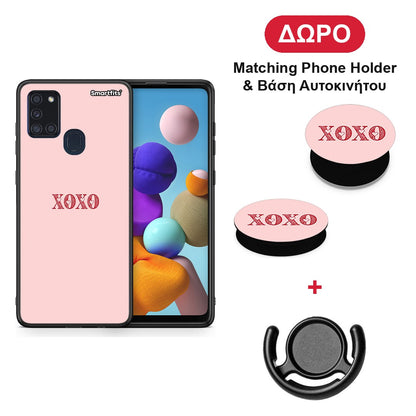 XOXO Love - Samsung Galaxy A21s θήκη + Δώρο Phone Holder & Βάση Αυτοκινήτου