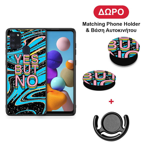 Yes But No - Samsung Galaxy A21s θήκη + Δώρο Phone Holder & Βάση Αυτοκινήτου
