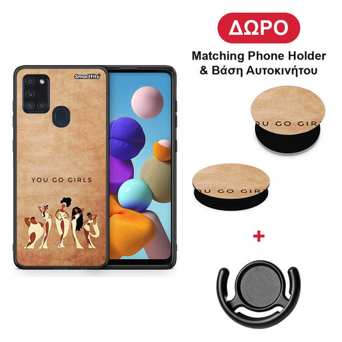 You Go Girl - Samsung Galaxy A21s θήκη + Δώρο Phone Holder & Βάση Αυτοκινήτου