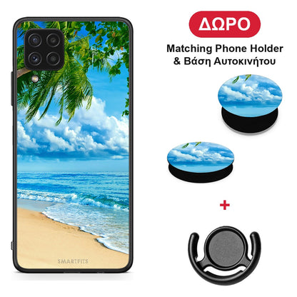 Beautiful Beach - Samsung Galaxy A22 4G θήκη + Δώρο Phone Holder & Βάση Αυτοκινήτου