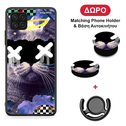 Cat Collage - Samsung Galaxy A22 4G θήκη + Δώρο Phone Holder & Βάση Αυτοκινήτου