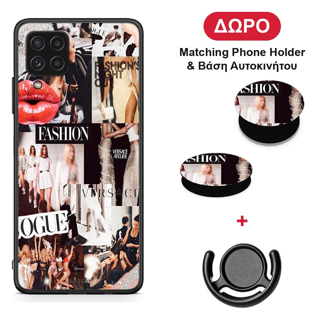 Collage Fashion - Samsung Galaxy A22 4G θήκη + Δώρο Phone Holder & Βάση Αυτοκινήτου