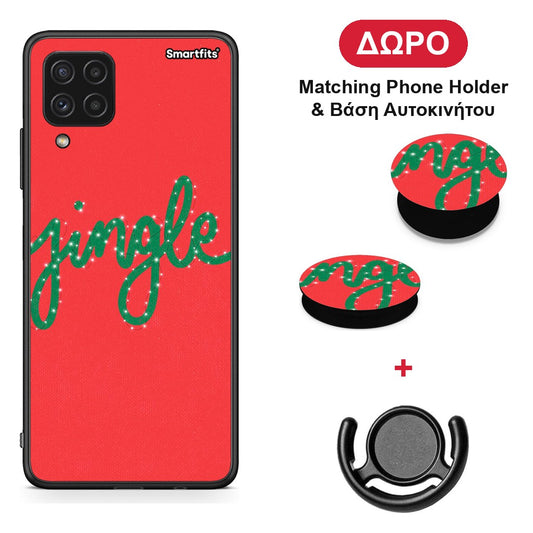 Jingle Xmas - Samsung Galaxy A22 4G θήκη + Δώρο Phone Holder & Βάση Αυτοκινήτου
