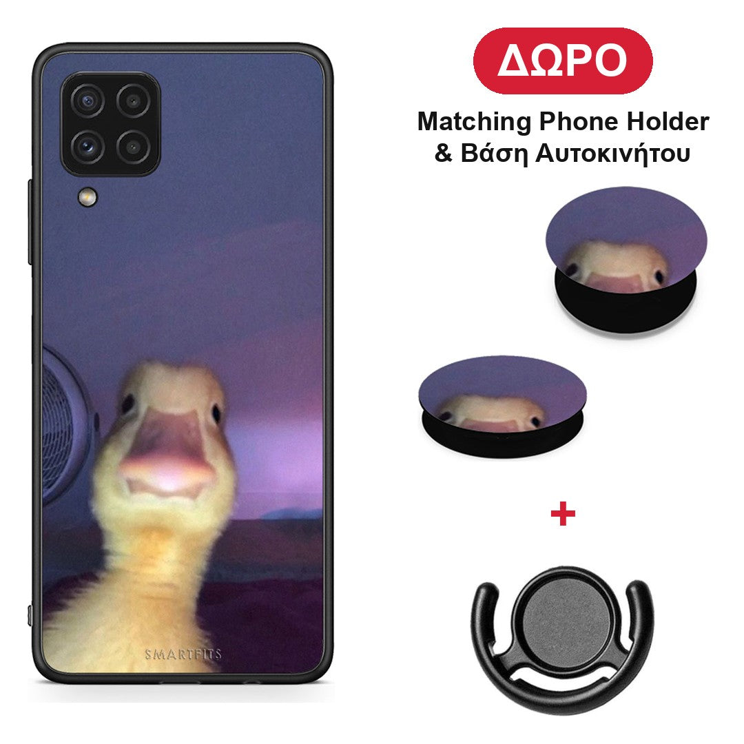 Meme Duck - Samsung Galaxy A22 4G θήκη + Δώρο Phone Holder & Βάση Αυτοκινήτου