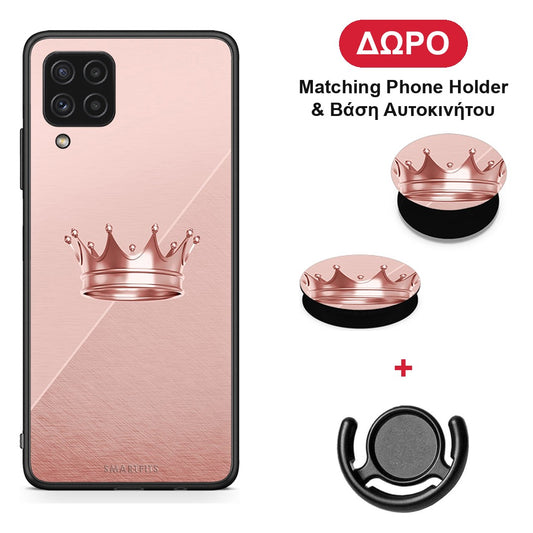 Minimal Crown - Samsung Galaxy A22 4G θήκη + Δώρο Phone Holder & Βάση Αυτοκινήτου