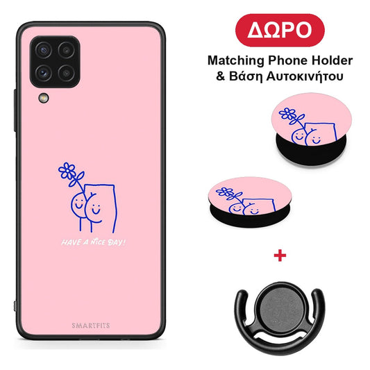 Nice Day - Samsung Galaxy A22 4G θήκη + Δώρο Phone Holder & Βάση Αυτοκινήτου