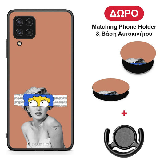 Sim Merilyn - Samsung Galaxy A22 4G θήκη + Δώρο Phone Holder & Βάση Αυτοκινήτου