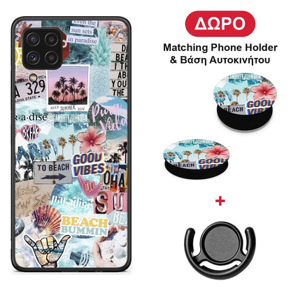 Summer Vibes - Samsung Galaxy A22 4G θήκη + Δώρο Phone Holder & Βάση Αυτοκινήτου