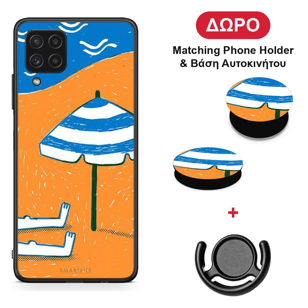Summering - Samsung Galaxy A22 4G θήκη + Δώρο Phone Holder & Βάση Αυτοκινήτου