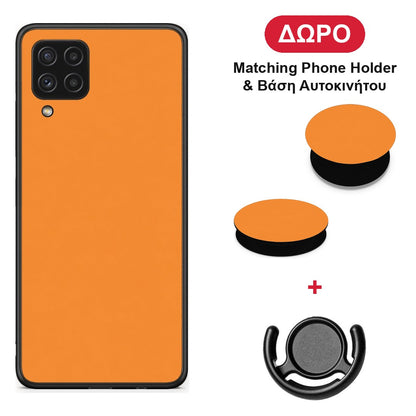 Tangerine Orange - Samsung Galaxy A22 4G θήκη + Δώρο Phone Holder & Βάση Αυτοκινήτου
