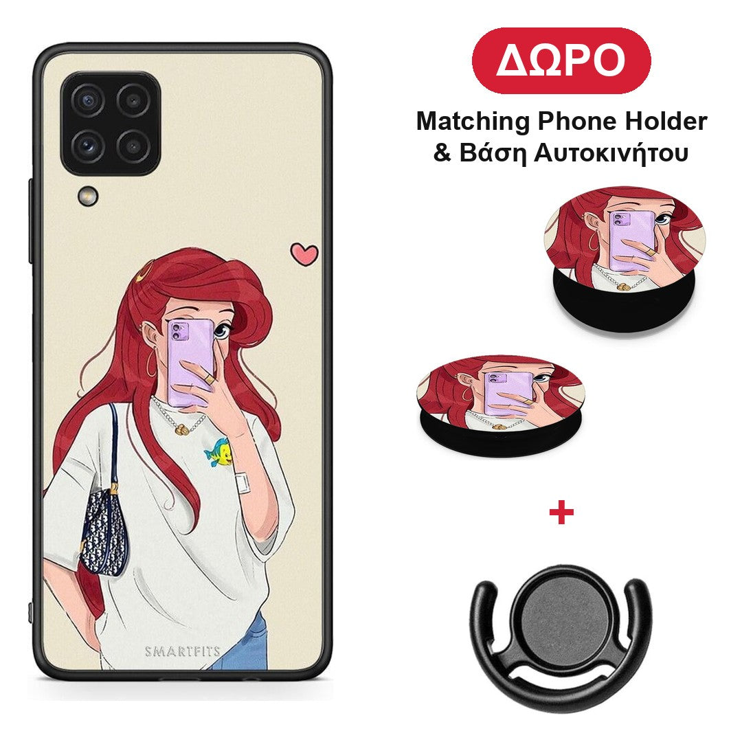 Walking Mermaid - Samsung Galaxy A22 4G θήκη + Δώρο Phone Holder & Βάση Αυτοκινήτου