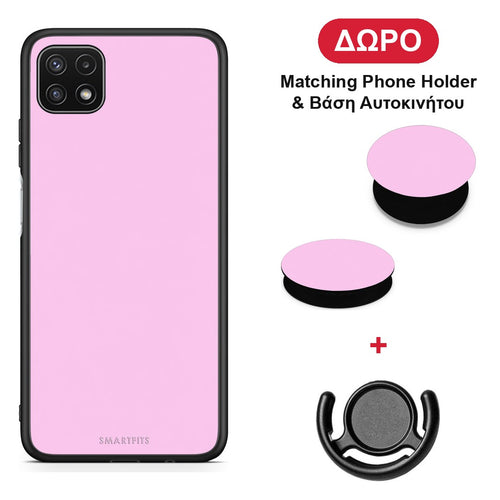 Cotton Candy Pink - Samsung Galaxy A22 5G θήκη + Δώρο Phone Holder & Βάση Αυτοκινήτου