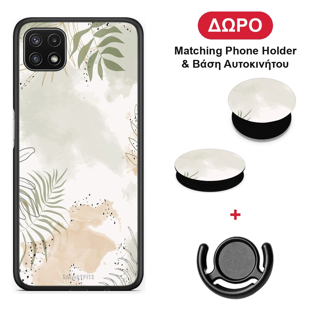 Nude Plants - Samsung Galaxy A22 5G θήκη + Δώρο Phone Holder & Βάση Αυτοκινήτου