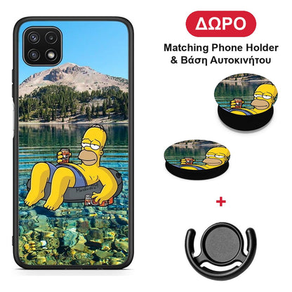 Summer Happiness - Samsung Galaxy A22 5G θήκη + Δώρο Phone Holder & Βάση Αυτοκινήτου