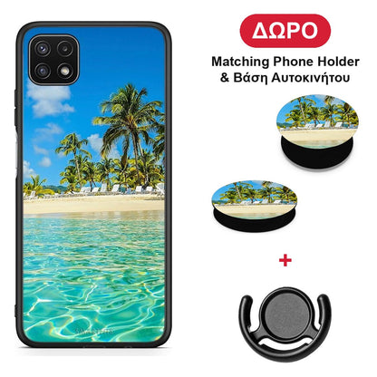 Tropical Vibes - Samsung Galaxy A22 5G θήκη + Δώρο Phone Holder & Βάση Αυτοκινήτου