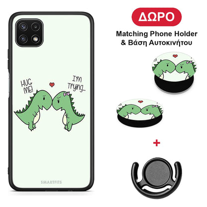 Valentine Rex - Samsung Galaxy A22 5G θήκη + Δώρο Phone Holder & Βάση Αυτοκινήτου