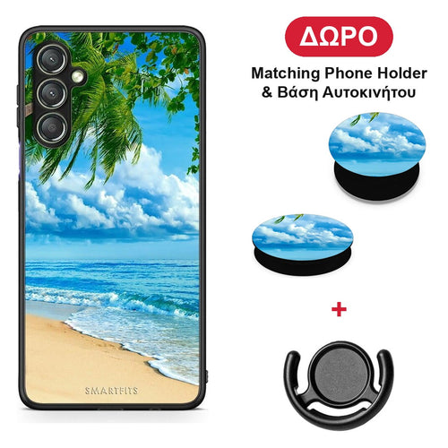 Beautiful Beach - Samsung Galaxy A24 4G θήκη + Δώρο Phone Holder & Βάση Αυτοκινήτου