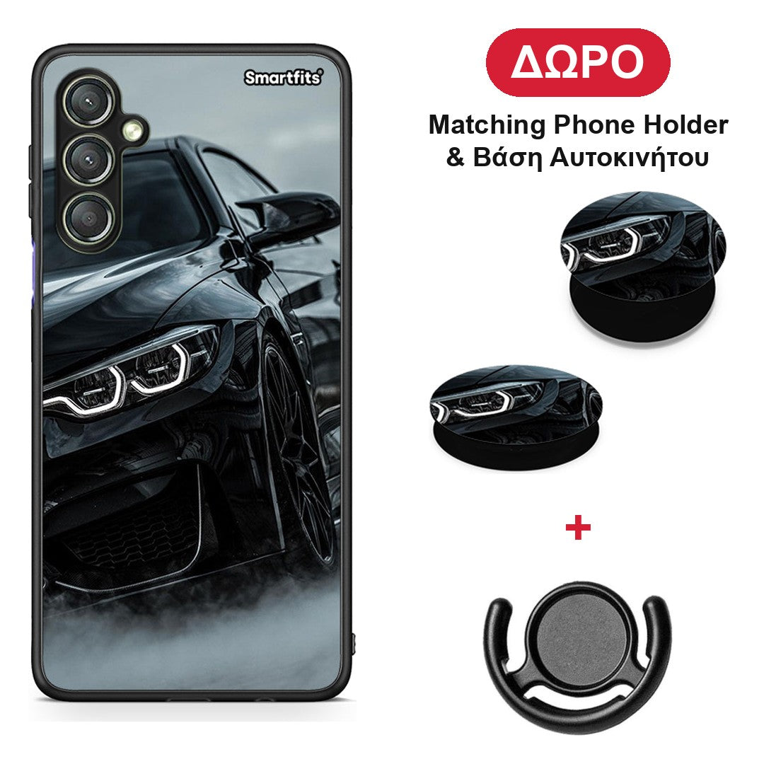 Black BMW - Samsung Galaxy A24 4G θήκη + Δώρο Phone Holder & Βάση Αυτοκινήτου