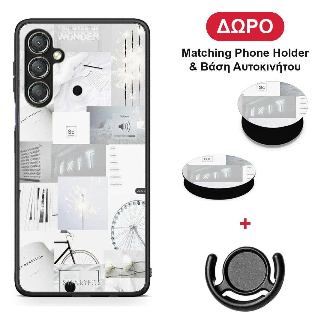 Collage Make Me Wonder - Samsung Galaxy A24 4G θήκη + Δώρο Phone Holder & Βάση Αυτοκινήτου