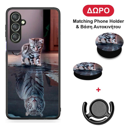 Cute Tiger - Samsung Galaxy A24 4G θήκη + Δώρο Phone Holder & Βάση Αυτοκινήτου