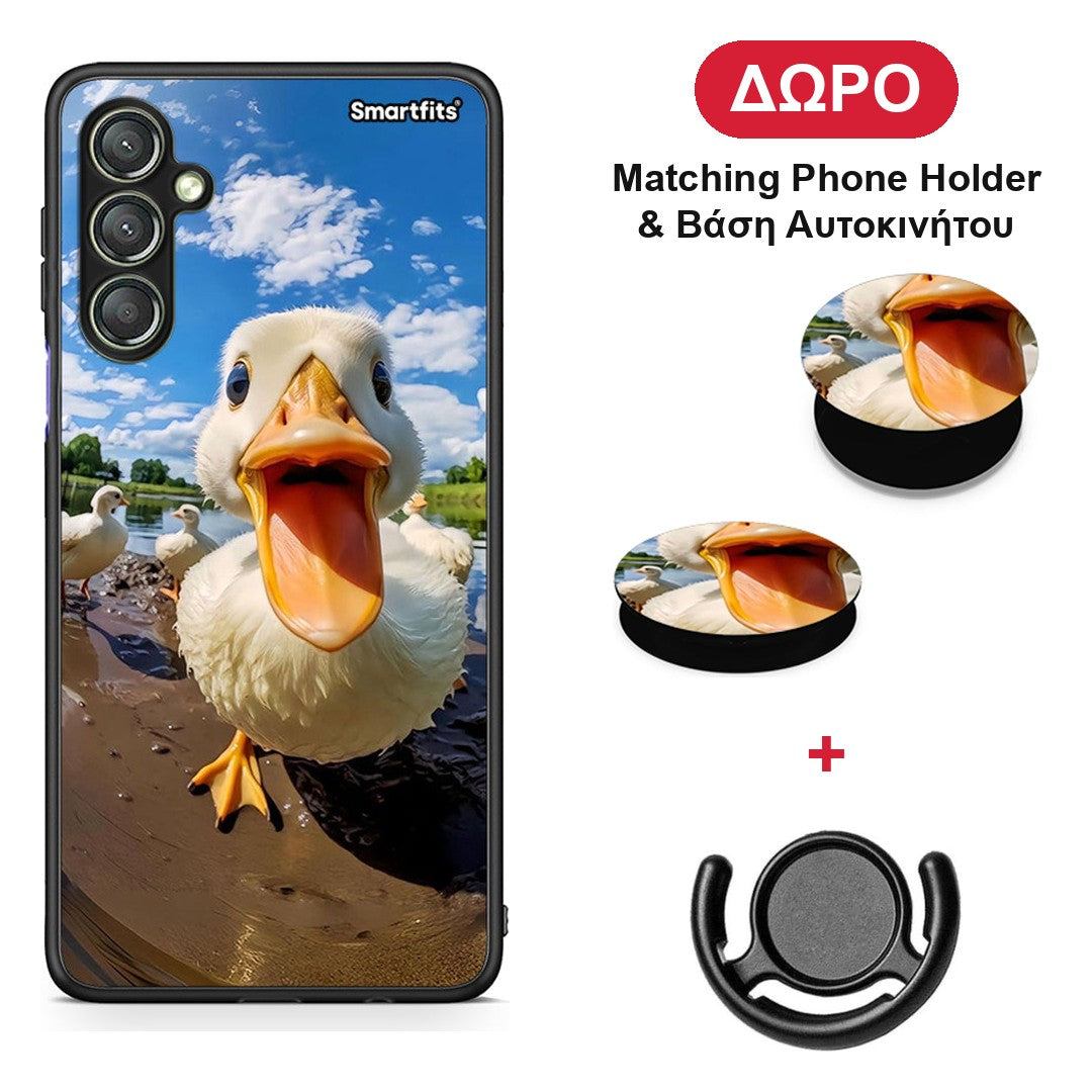 Duck Face - Samsung Galaxy A24 4G θήκη + Δώρο Phone Holder & Βάση Αυτοκινήτου