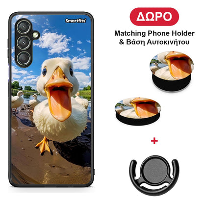 Duck Face - Samsung Galaxy A24 4G θήκη + Δώρο Phone Holder & Βάση Αυτοκινήτου