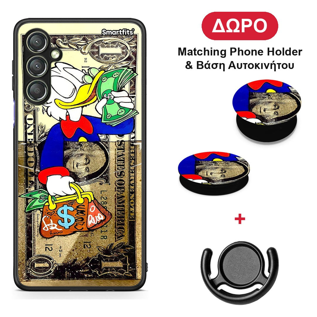 Duck Money - Samsung Galaxy A24 4G θήκη + Δώρο Phone Holder & Βάση Αυτοκινήτου