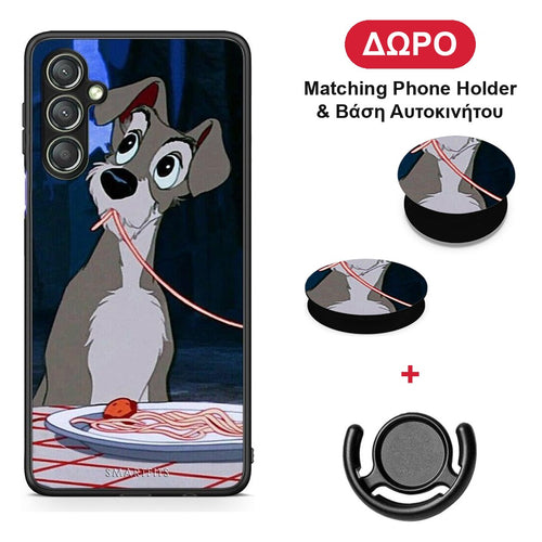 Lady And Tramp 1 - Samsung Galaxy A24 4G θήκη + Δώρο Phone Holder & Βάση Αυτοκινήτου
