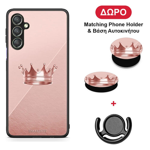 Minimal Crown - Samsung Galaxy A24 4G θήκη + Δώρο Phone Holder & Βάση Αυτοκινήτου