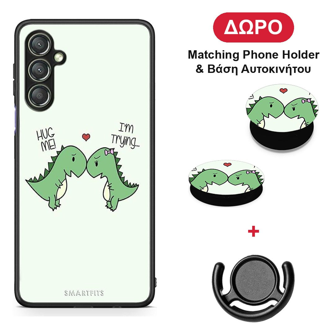 Valentine Rex - Samsung Galaxy A24 4G θήκη + Δώρο Phone Holder & Βάση Αυτοκινήτου