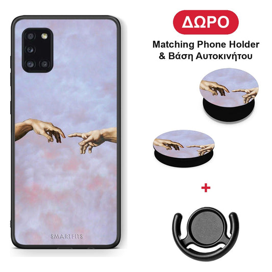 Adam Hand - Samsung Galaxy A31 θήκη + Δώρο Phone Holder & Βάση Αυτοκινήτου