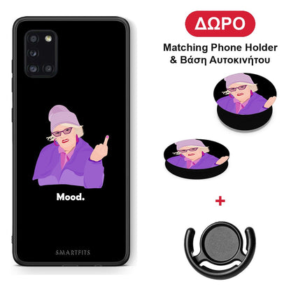 Grandma Mood Black - Samsung Galaxy A31 θήκη + Δώρο Phone Holder & Βάση Αυτοκινήτου