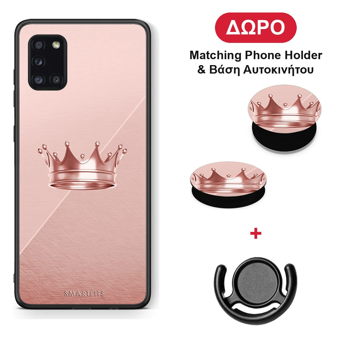 Minimal Crown - Samsung Galaxy A31 θήκη + Δώρο Phone Holder & Βάση Αυτοκινήτου