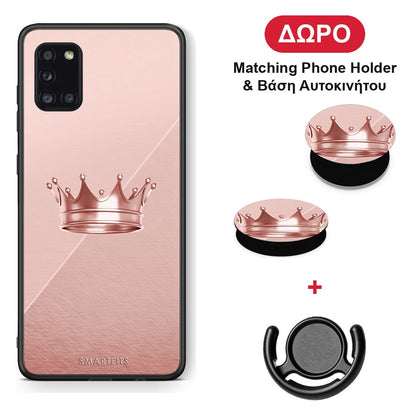 Minimal Crown - Samsung Galaxy A31 θήκη + Δώρο Phone Holder & Βάση Αυτοκινήτου