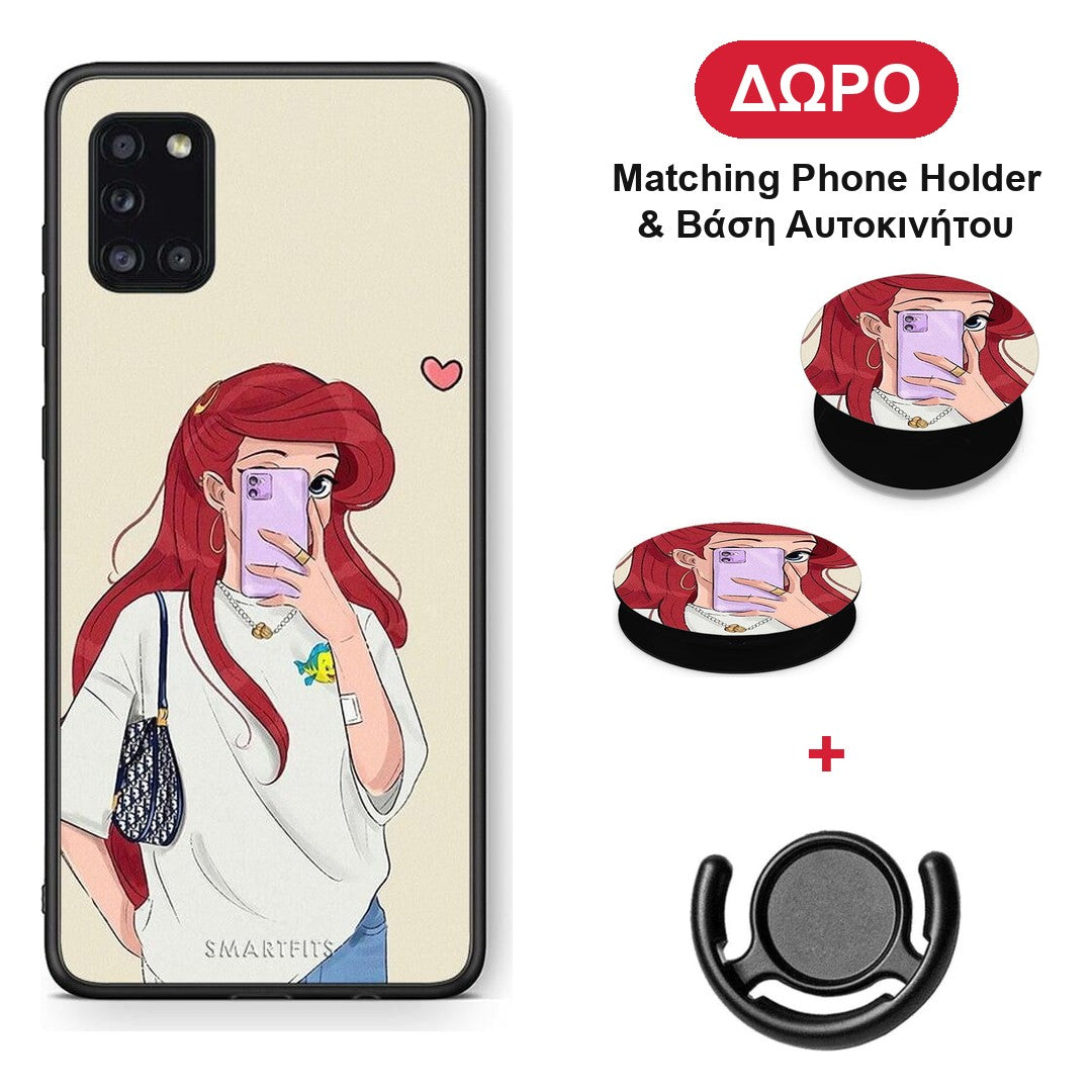 Walking Mermaid - Samsung Galaxy A31 θήκη + Δώρο Phone Holder & Βάση Αυτοκινήτου