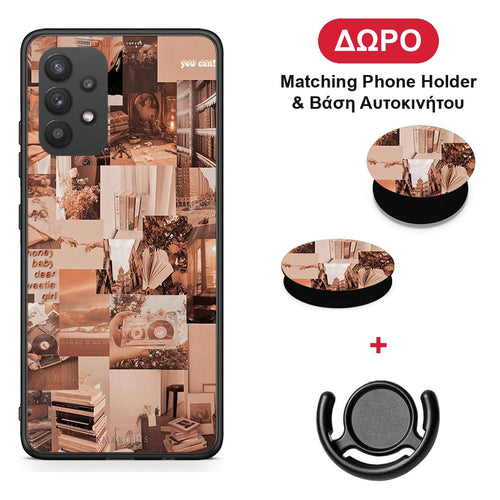 Collage You Can - Samsung Galaxy A32 4G θήκη + Δώρο Phone Holder & Βάση Αυτοκινήτου