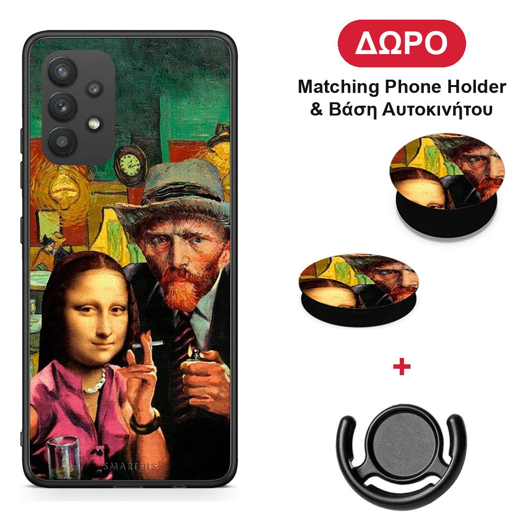 Funny Art - Samsung Galaxy A32 4G θήκη + Δώρο Phone Holder & Βάση Αυτοκινήτου
