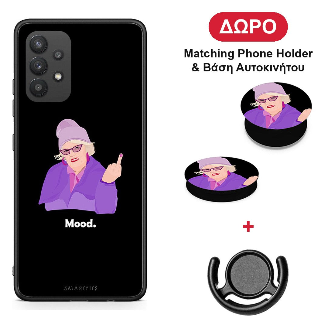 Grandma Mood Black - Samsung Galaxy A32 4G θήκη + Δώρο Phone Holder & Βάση Αυτοκινήτου