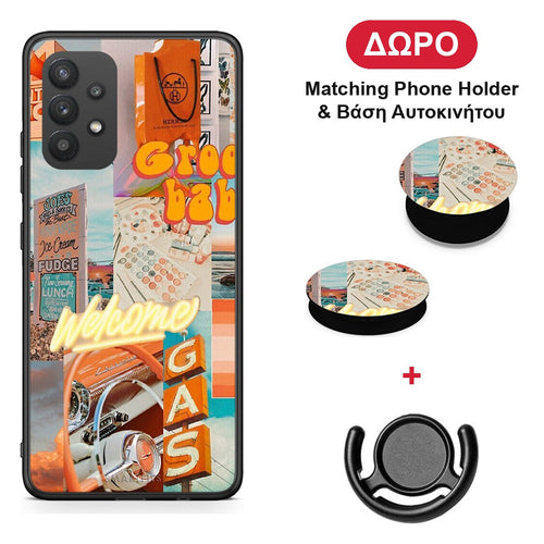 Groovy Babe - Samsung Galaxy A32 4G θήκη + Δώρο Phone Holder & Βάση Αυτοκινήτου