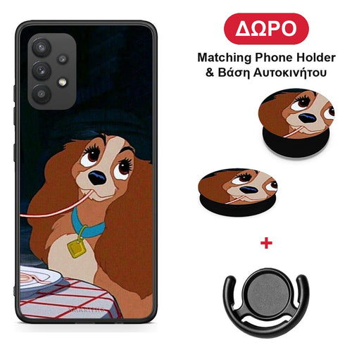 Lady And Tramp 2 - Samsung Galaxy A32 4G θήκη + Δώρο Phone Holder & Βάση Αυτοκινήτου