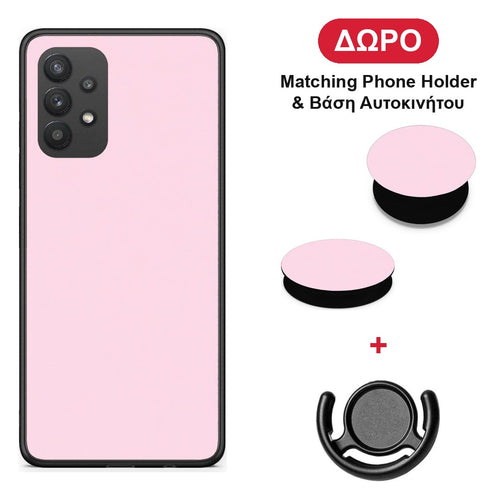 Pale Pink - Samsung Galaxy A32 4G θήκη + Δώρο Phone Holder & Βάση Αυτοκινήτου